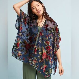 Do Everything in Love Floral Kimono - Navy and Red